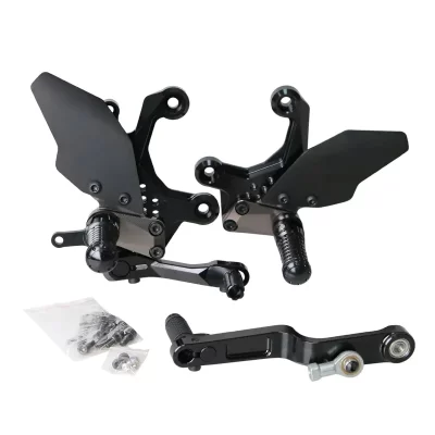 Adjustable CNC Aluminum Rearsets – Honda CBR500R 2021–2024 / CB750 Hornet 2022–2025, Black