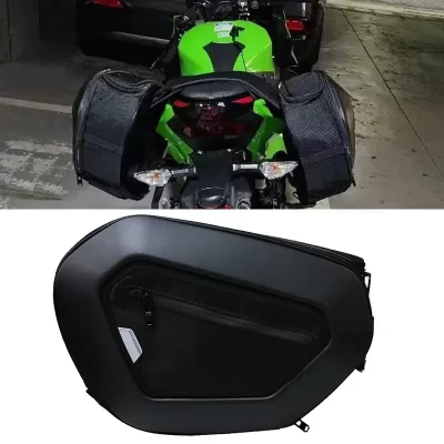 Expandable 15–20 L Quick-Release Saddlebags with Brackets – Kawasaki Ninja 400 2017–2025