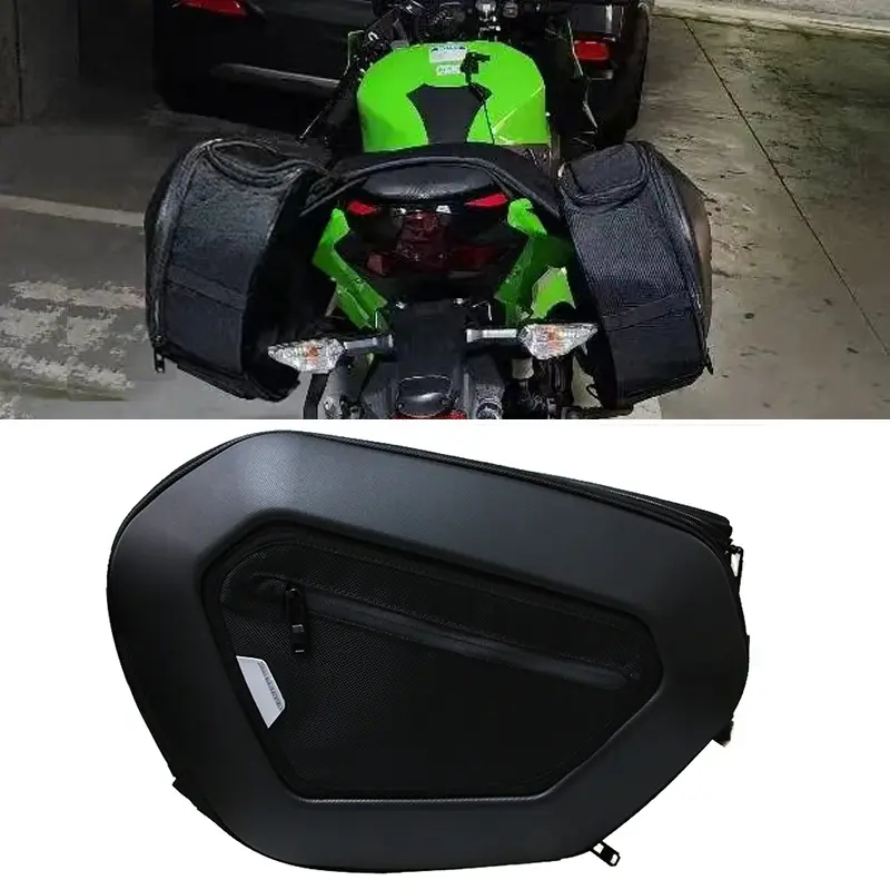 Expandable 15–20 L Quick-Release Saddlebags with Brackets – Kawasaki Ninja 400 2017–2025
