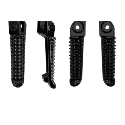 Black CNC aluminum front and rear foot pegs for Yamaha YZF-R1 and R6