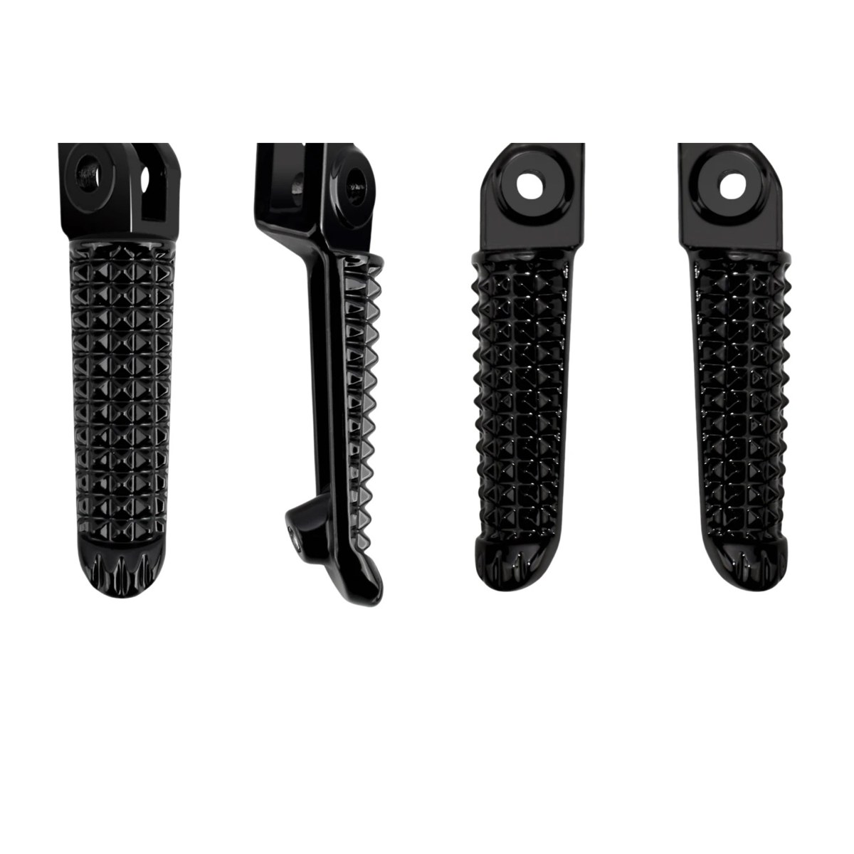 Black CNC aluminum front and rear foot pegs for Yamaha YZF-R1 and R6
